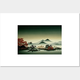 Japan landscape Posters and Art